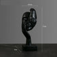 European Resin Abstract Mask Figurine for Modern Decor
