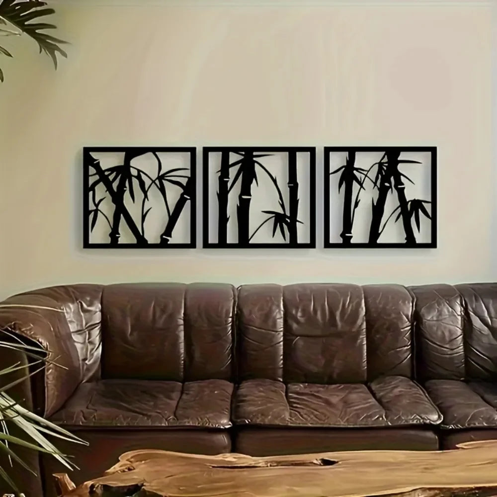 3-Piece Family Tree Metal Wall Art Decoration