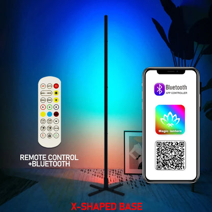 145/180cm RGBIC Smart Floor Lamp with Tuya App Control