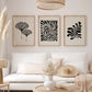 Minimalist Boho Matisse Botanical Leaves Canvas Wall Art