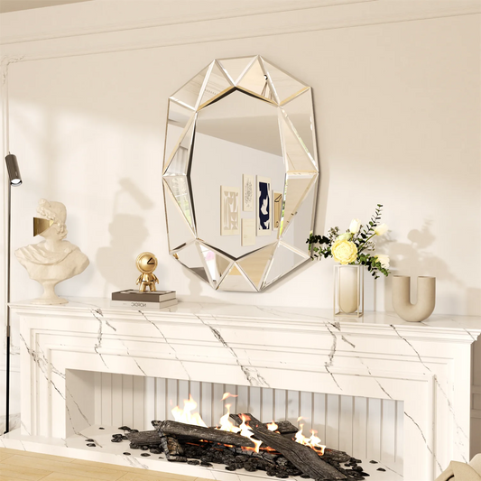 100cm Asymmetrical Decorative Venetian Glass Wall Mirror