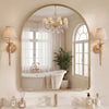 Arched Full-Length Mirror with Matte Metal Frame