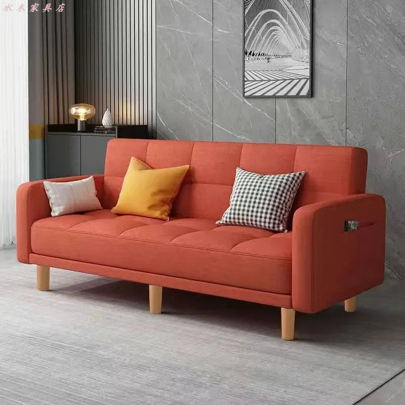 Modern Folding Fabric Sofa Bed for Small Apartments