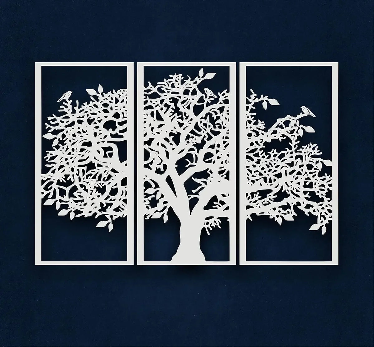 3-Piece Family Tree Metal Wall Art Decoration