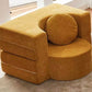 Modular Flannel Convertible Sofa Bed for Living Rooms