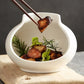 European White Ceramic Pasta and Dessert Bowl