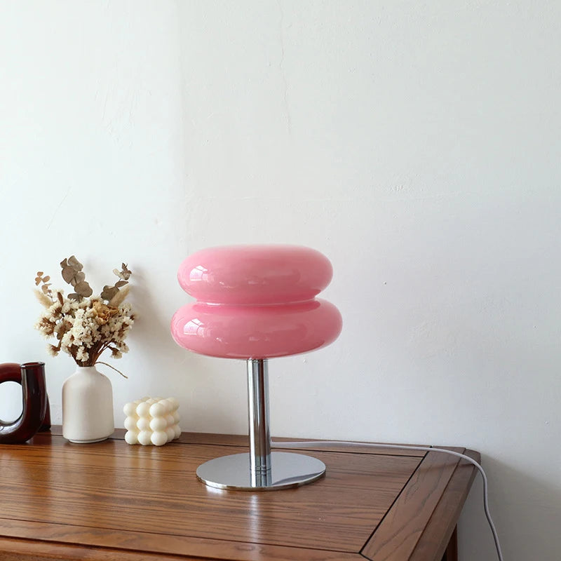 Macaron Table Lamp with Three-Color Dimmable Lighting