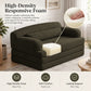 Foldable Corduroy Sofa Bed with Removable Cover