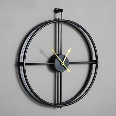 Retro Square Iron Tube Silent Wall Clock