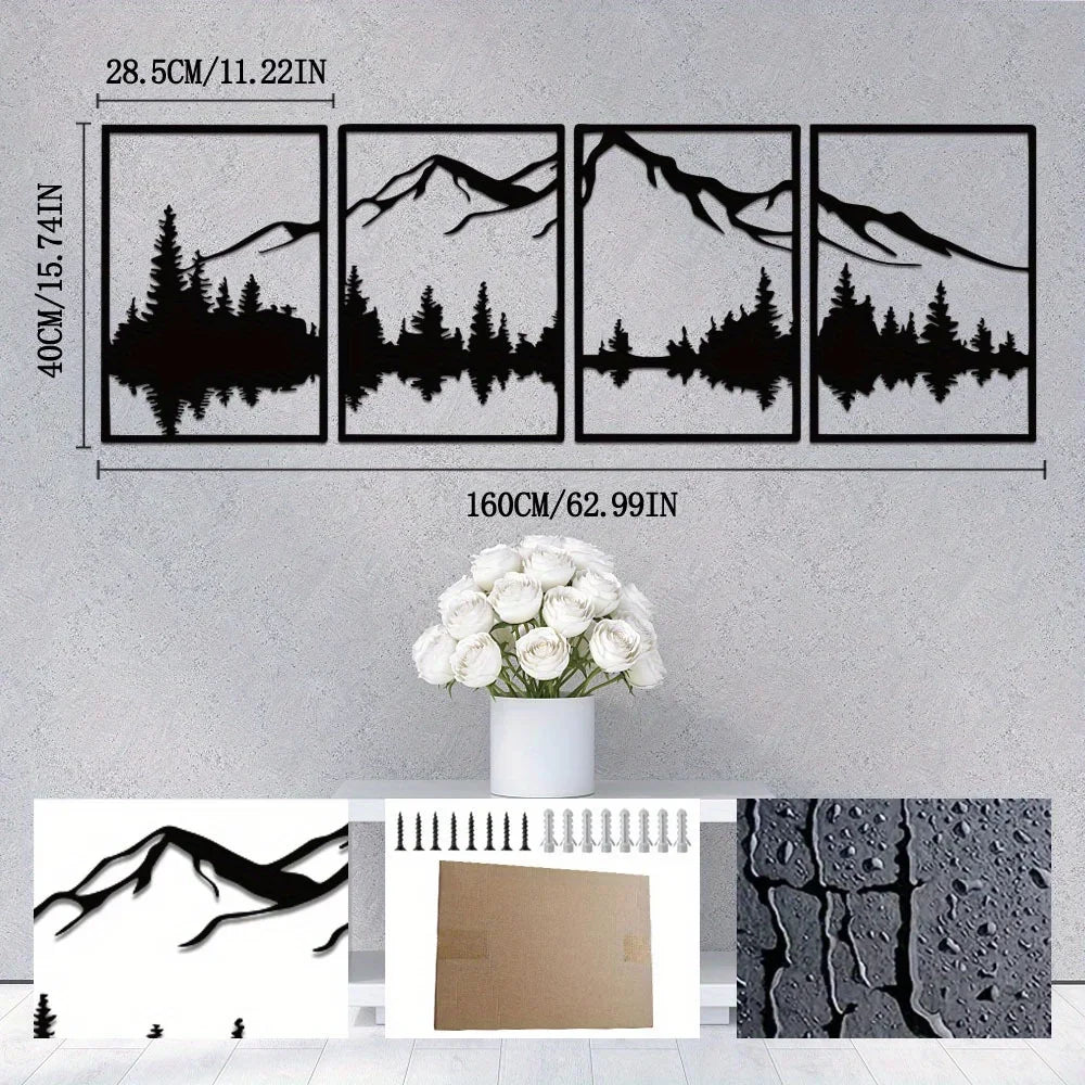3-Piece Family Tree Metal Wall Art Decoration