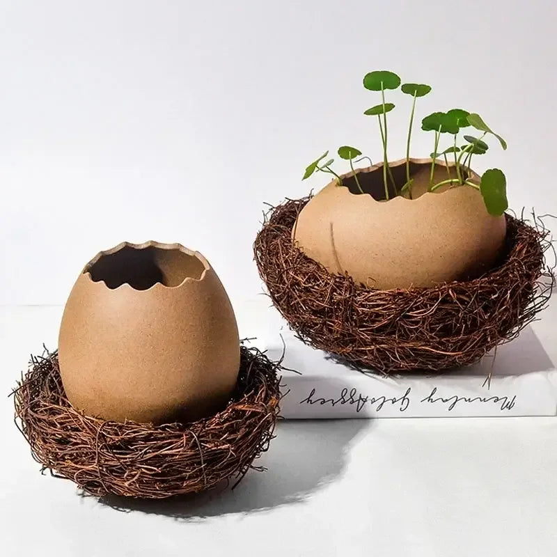 Eggshell-Shaped Ceramic Bowls for Creative Table Settings