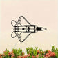 Vintage Powder-Coated F-22 Raptor Fighter Jet Wall Art