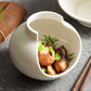 European White Ceramic Pasta and Dessert Bowl