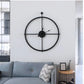 Retro Square Iron Tube Silent Wall Clock