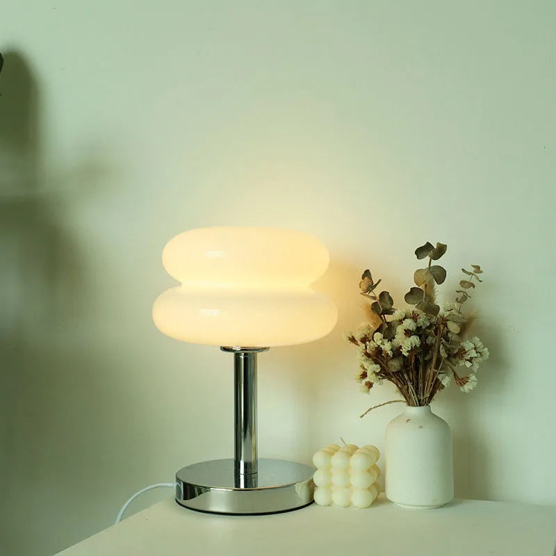 Macaron Table Lamp with Three-Color Dimmable Lighting