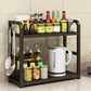 2-Tier Metal Countertop Kitchen Organizer Shelf Rack