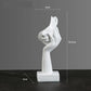 European Resin Abstract Mask Figurine for Modern Decor