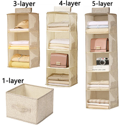 Foldable Fabric Hanging Wardrobe Storage Organizer Bag