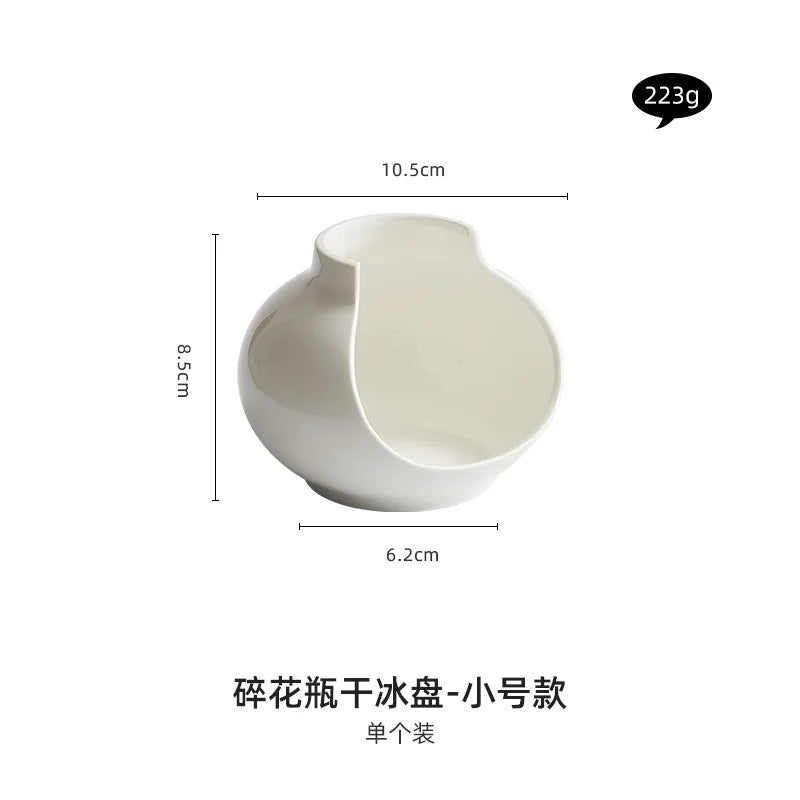 European White Ceramic Pasta and Dessert Bowl