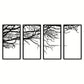 3-Piece Family Tree Metal Wall Art Decoration