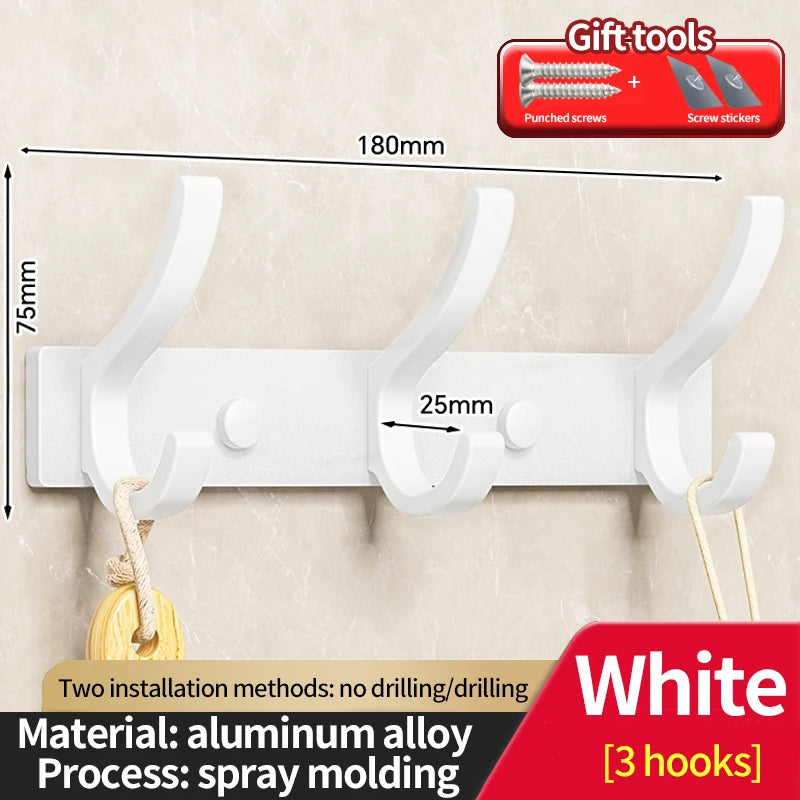 No-Drill Over-the-Door Clothes and Coat Hook Organizer