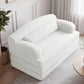 Foldable Corduroy Sofa Bed with Removable Cover