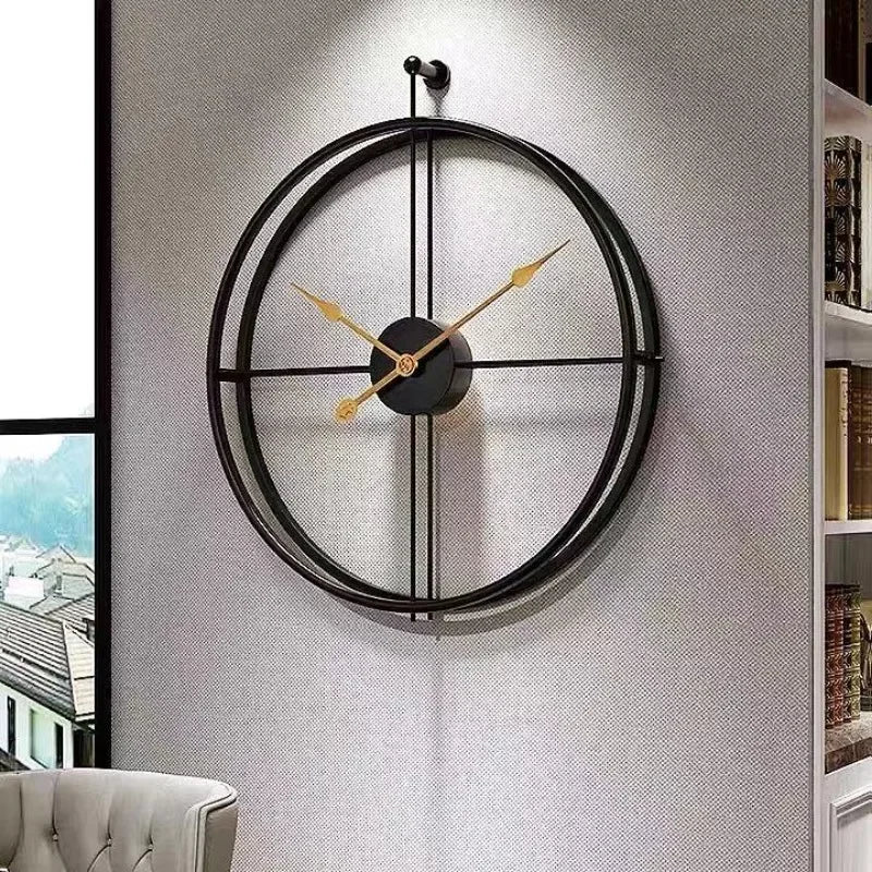 Retro Square Iron Tube Silent Wall Clock