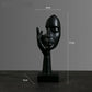 European Resin Abstract Mask Figurine for Modern Decor