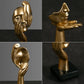 European Resin Abstract Mask Figurine for Modern Decor