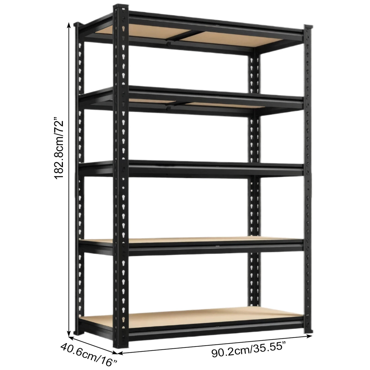 2000 lb Capacity Adjustable 5-Tier Heavy-Duty Garage Shelving