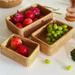 Handwoven Rectangular Rattan Wicker Storage Basket
