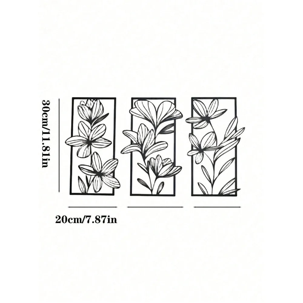 3-Piece Family Tree Metal Wall Art Decoration
