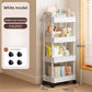 Mobile Storage Cart with Open Shelves for Home