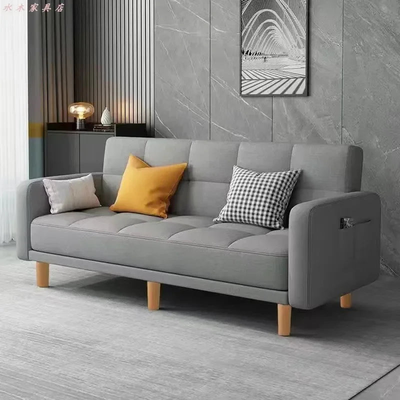 Modern Folding Fabric Sofa Bed for Small Apartments