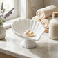 Shell-Shaped Ceramic Jewelry Dish for Rings and Trinkets