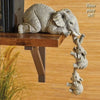 3-Piece Cute Elephant Hugging Baby Resin Figurine Set