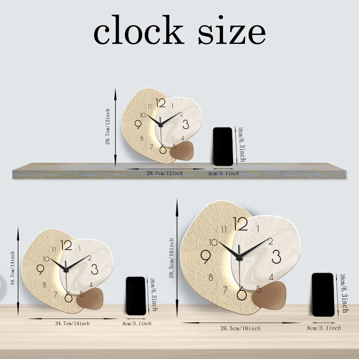 Modern Minimalist Silent Quartz Wall Clock for Home