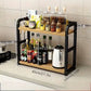 2-Tier Metal Countertop Kitchen Organizer Shelf Rack