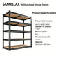 2000 lb Capacity Adjustable 5-Tier Heavy-Duty Garage Shelving