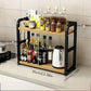 2-Tier Metal Countertop Kitchen Organizer Shelf Rack