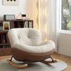 Plus-Size Eggshell Rocking Chair for Relaxation