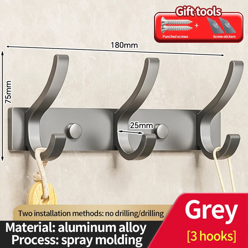 No-Drill Over-the-Door Clothes and Coat Hook Organizer