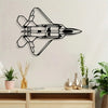 Vintage Powder-Coated F-22 Raptor Fighter Jet Wall Art