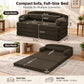 Foldable Corduroy Sofa Bed with Removable Cover