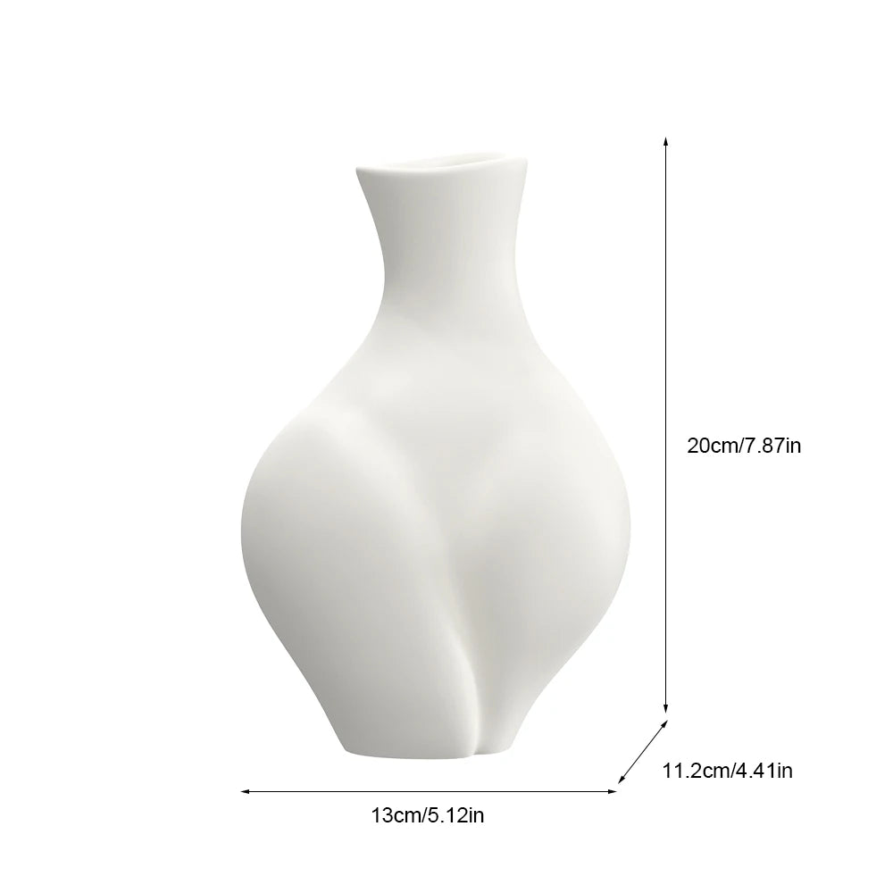 Elegant Black Plastic Vase for Modern Boho Decor