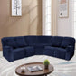 5-Seater L-Shaped Velvet Stretch Sofa Cover