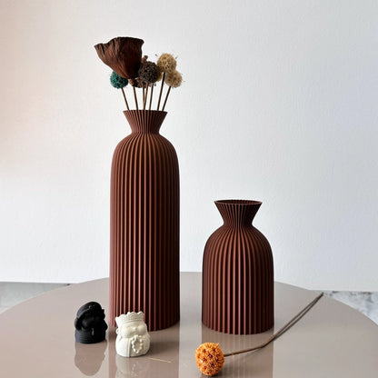 2-Piece Wavy Pattern Decorative Vase Set for Home