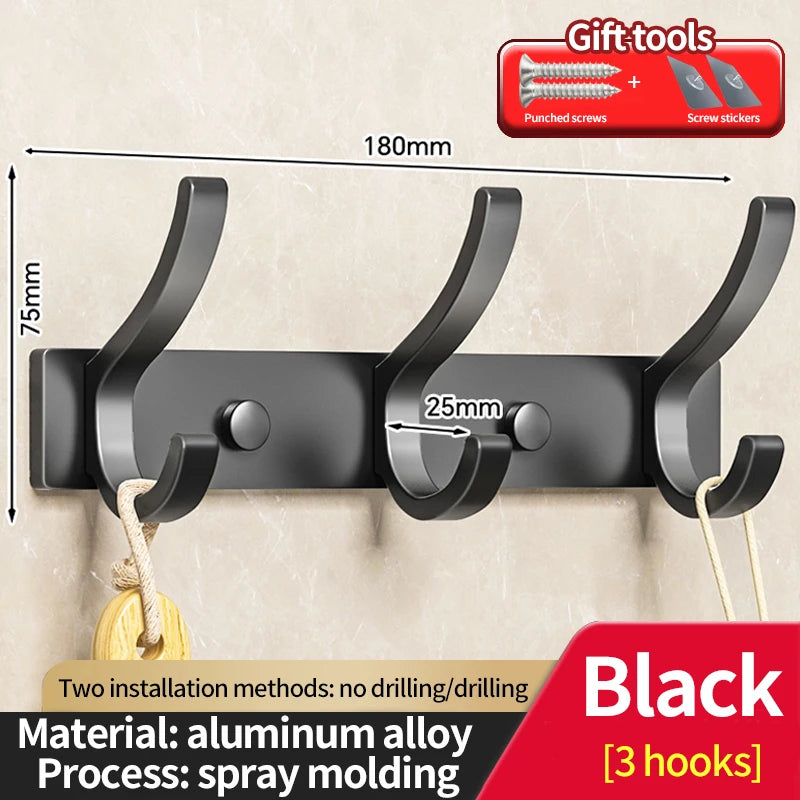 No-Drill Over-the-Door Clothes and Coat Hook Organizer