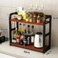 2-Tier Metal Countertop Kitchen Organizer Shelf Rack