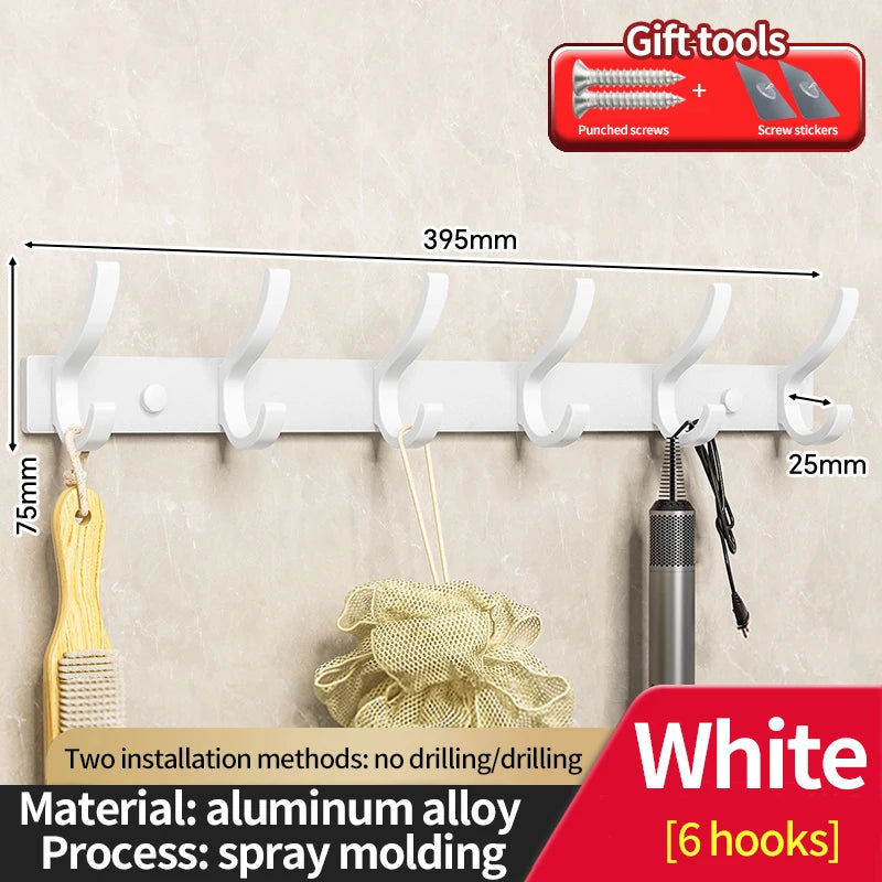 No-Drill Over-the-Door Clothes and Coat Hook Organizer
